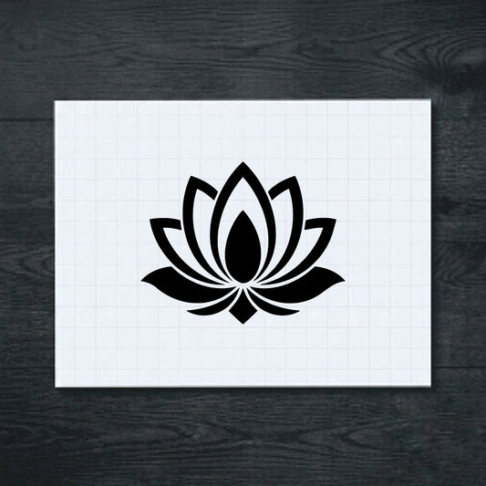 Black lotus flower vinyl sticker