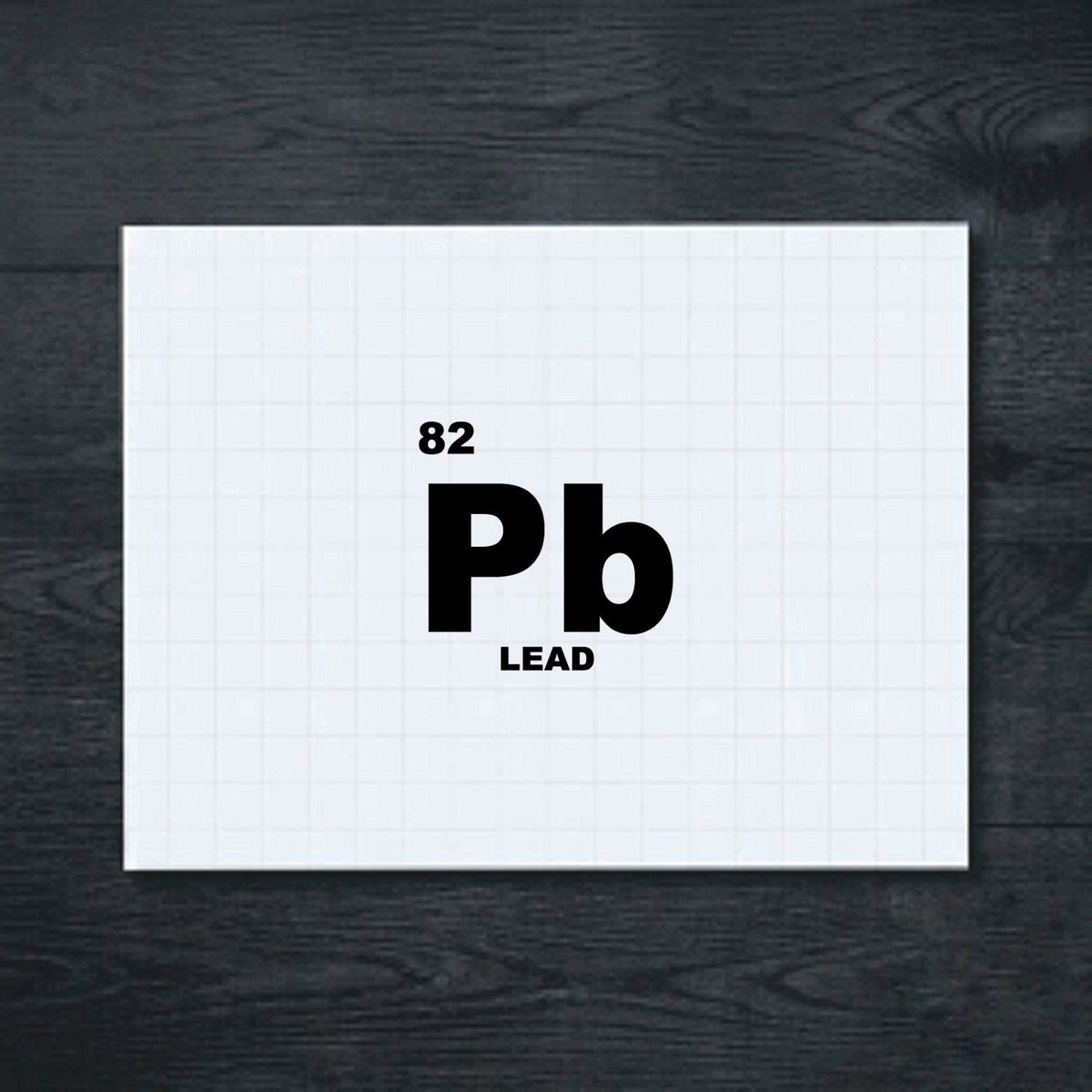 Black the Pb element mark vinyl sticker