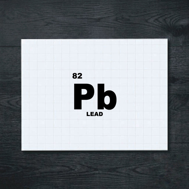 Black the Pb element mark vinyl sticker