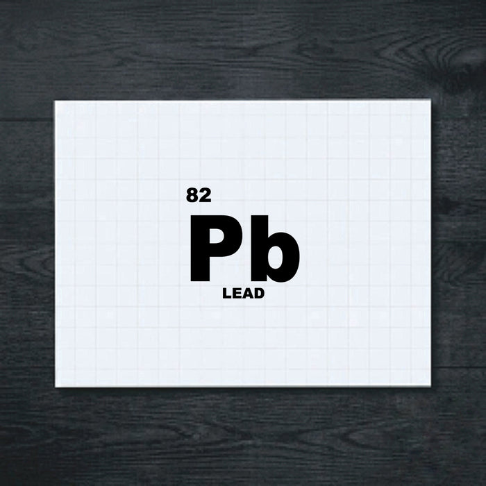 Black the Pb element mark vinyl sticker