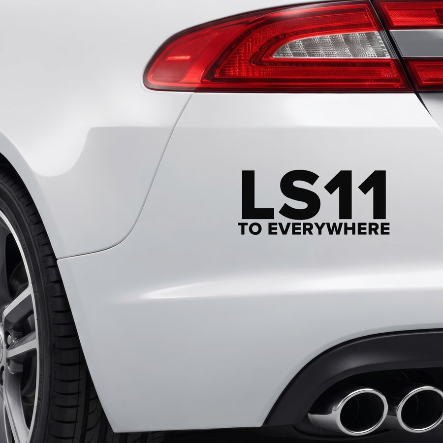 Leeds United – LS11 TO EVERYWHERE Sticker – Car Window Decal