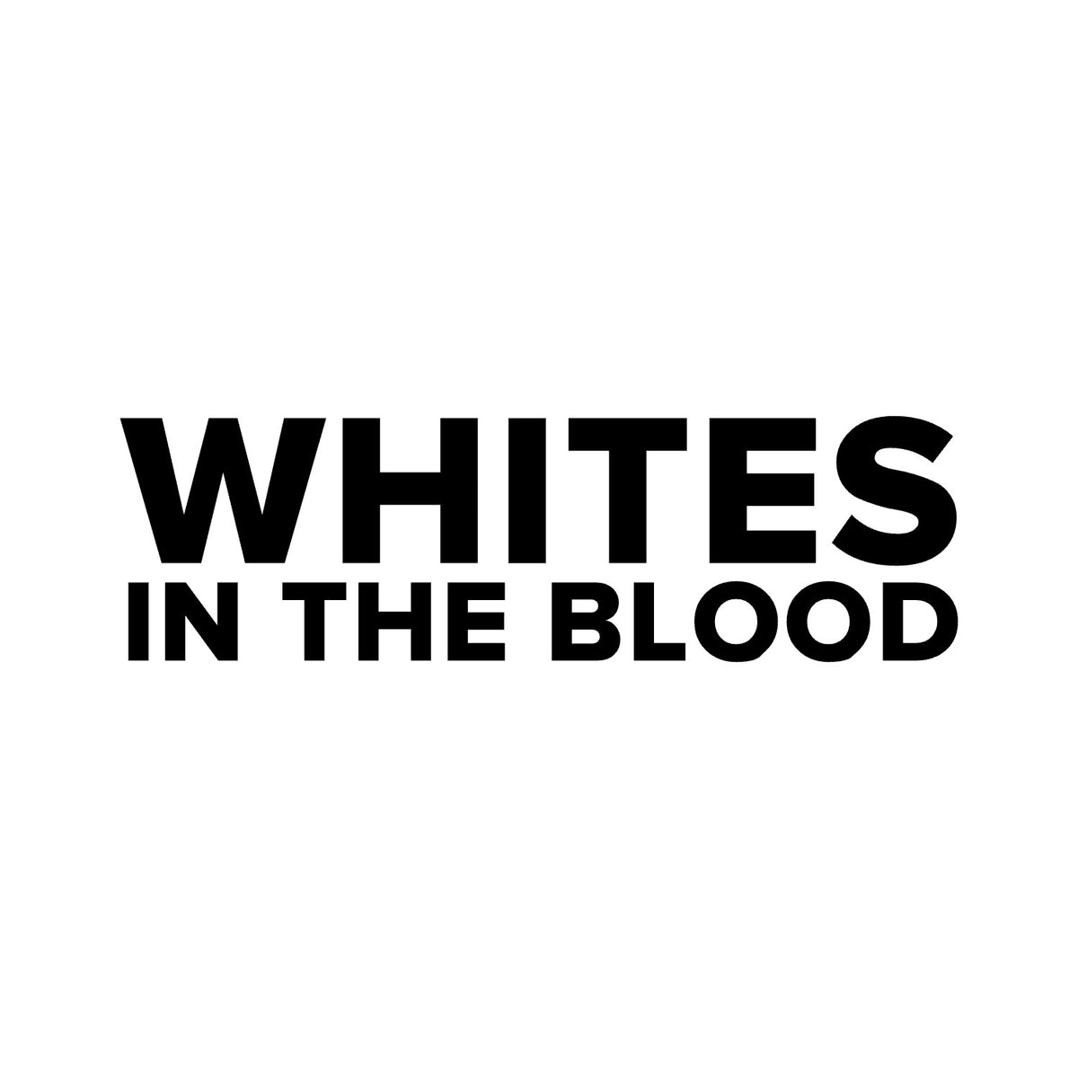 Leeds United – WHITES IN THE BLOOD Sticker – Car Window Decal – black sticker design on white background