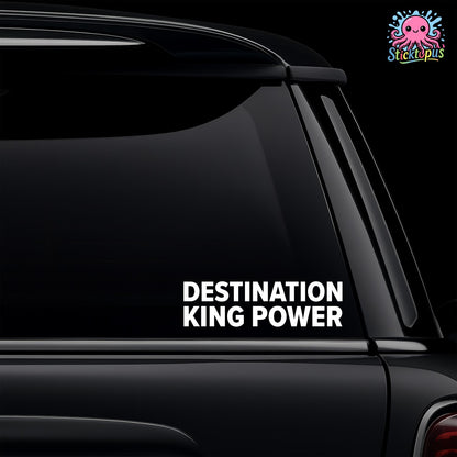 Leicester City Destination King Power sticker.