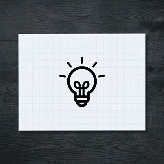 Black light bulb vinyl sticker