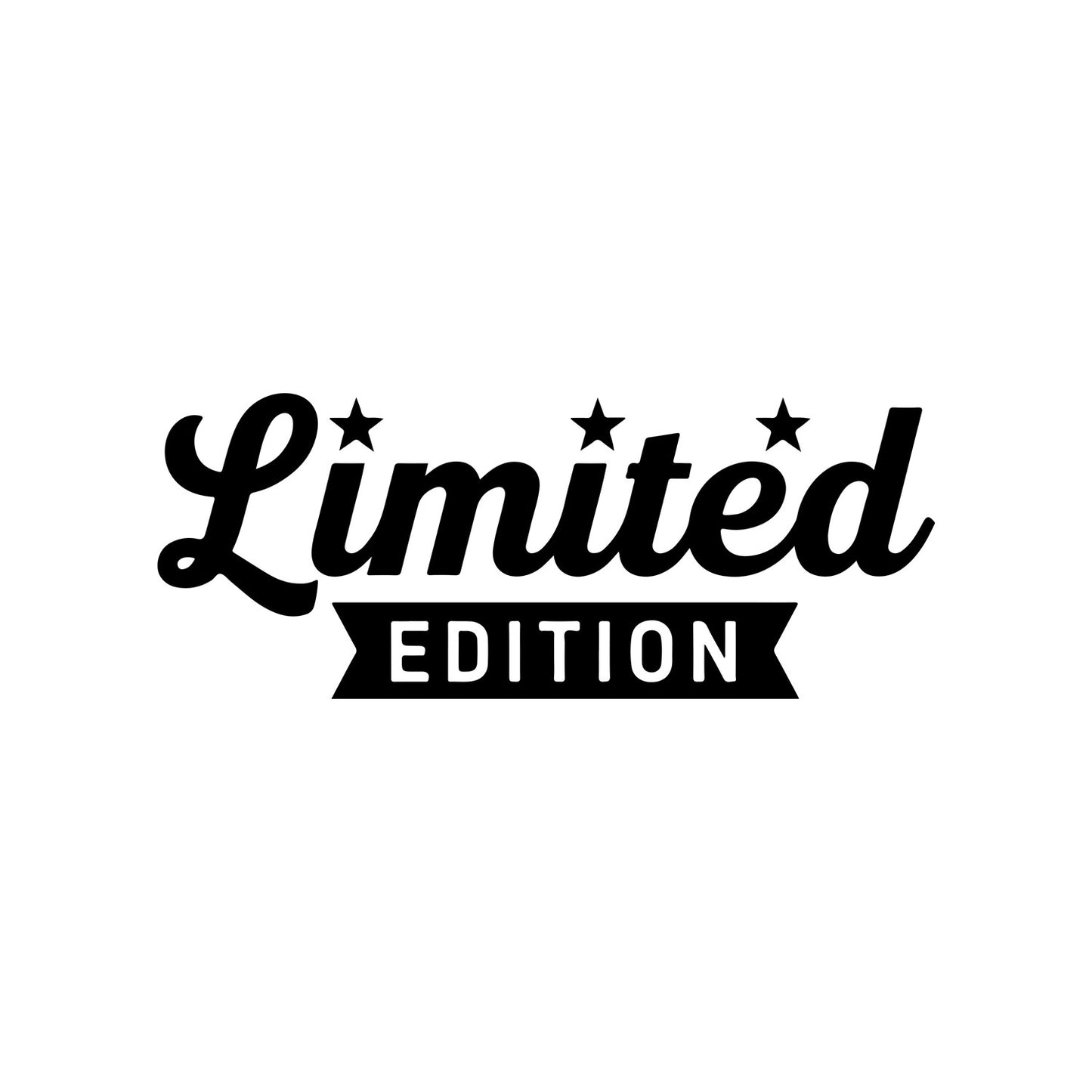 Limited edition black car sticker.