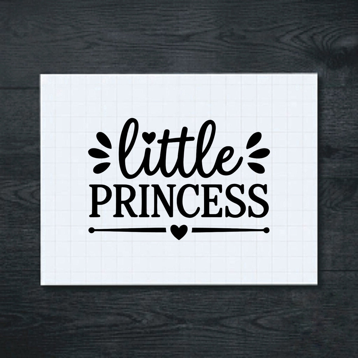 Black Little Princess vinyl sticker