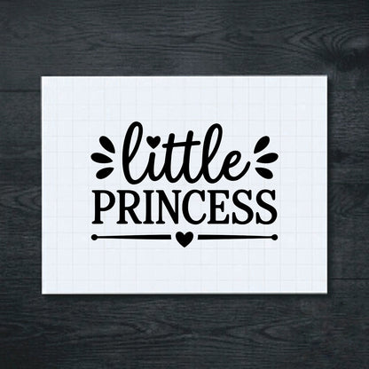 Black Little Princess vinyl sticker