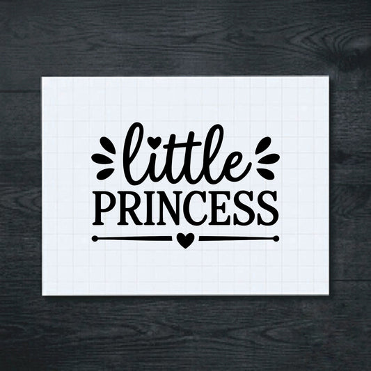 Black Little Princess vinyl sticker
