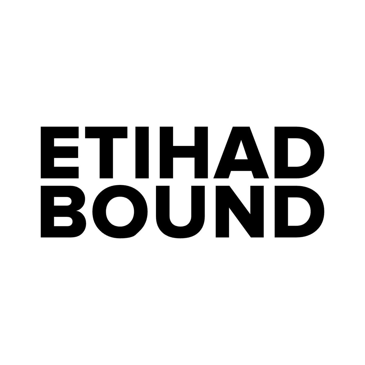 Manchester City – ETIHAD BOUND Sticker – Car Window Decal – black sticker design on white background