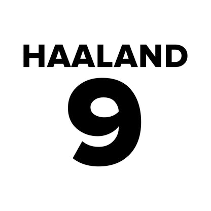 Manchester City – HAALAND 9 Sticker – Car Window Decal – black sticker design on white background