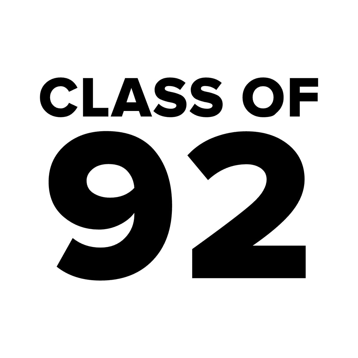 Manchester United – CLASS OF 92 Sticker – Car Window Decal – black sticker design on white background