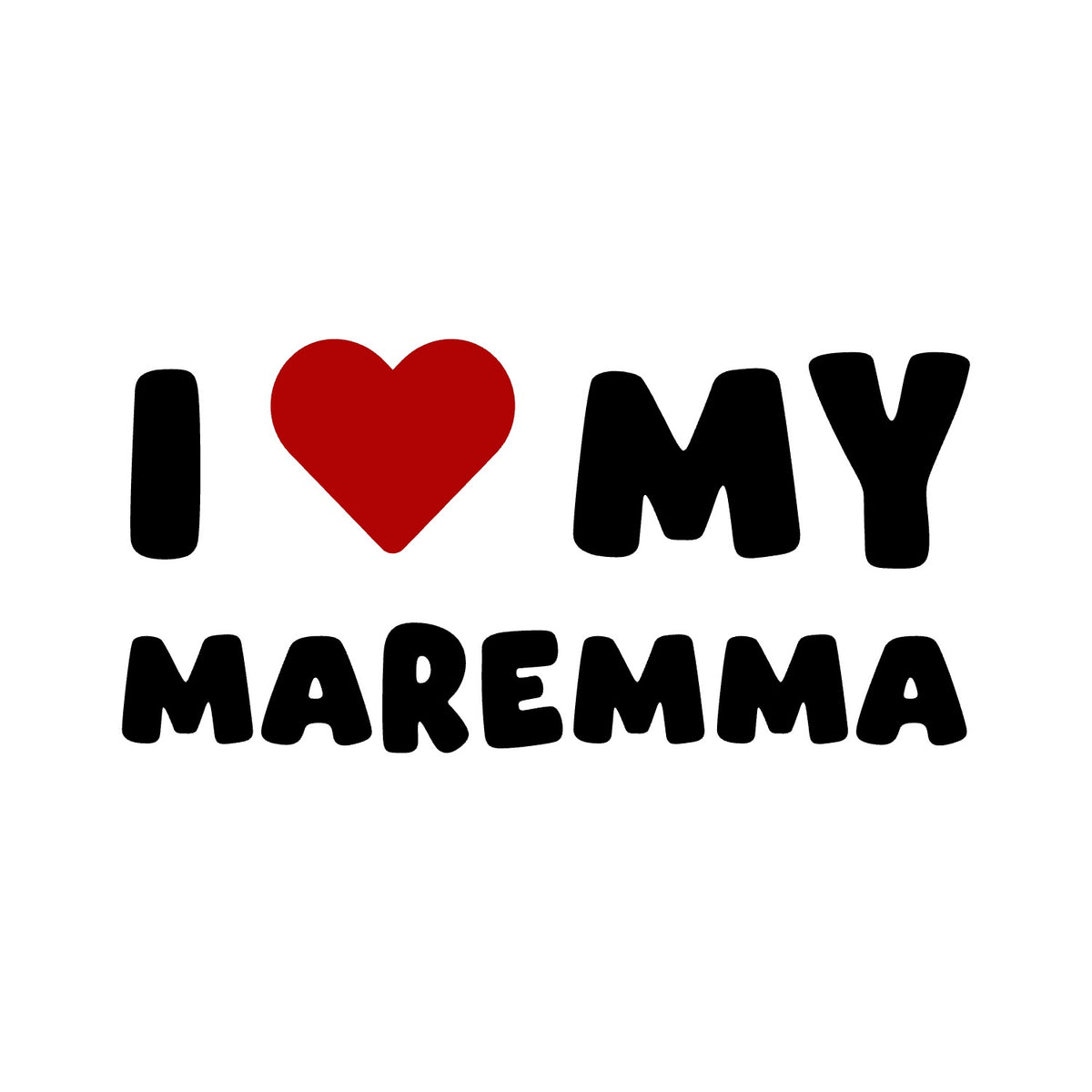 Maremma – I LOVE MY DOG Sticker – Car Window Decal – black sticker design on white background
