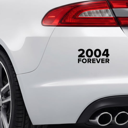Middlesbrough – 2004 FOREVER Sticker – Car Window Decal – Black vinyl bumper decal on car