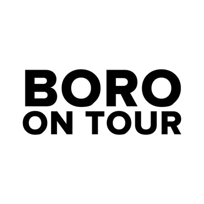 Middlesbrough – BORO ON TOUR Sticker – Car Window Decal – black sticker design on white background