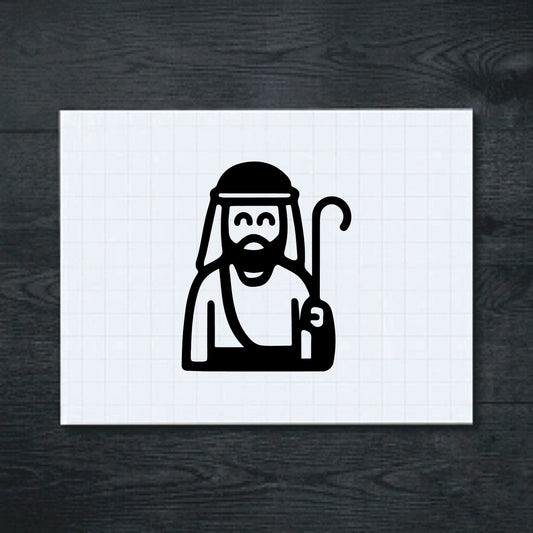 Black Nativity shepherd vinyl sticker