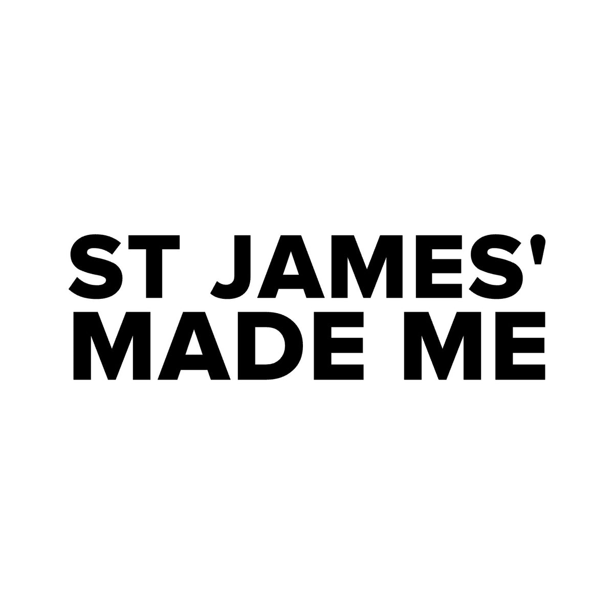 Newcastle – ST JAMES' MADE ME Sticker – Car Window Decal – black sticker design on white background