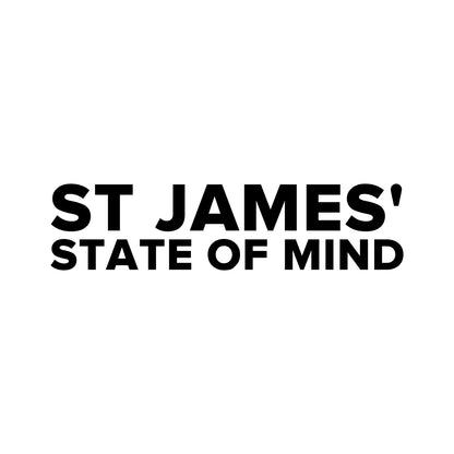 Newcastle United – ST JAMES' STATE OF MIND Sticker – Car Window Decal – black sticker design on white background