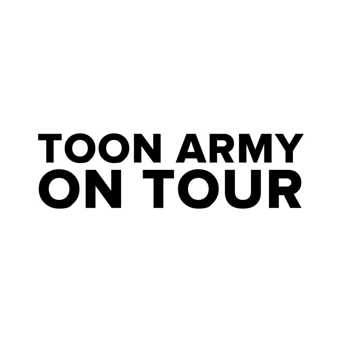 Newcastle – TOON ARMY ON TOUR Sticker – Car Window Decal – black sticker design on white background