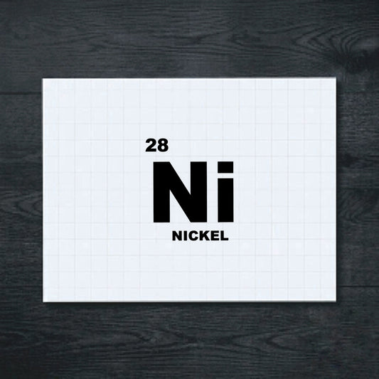 Black Nickel periodic table sticker