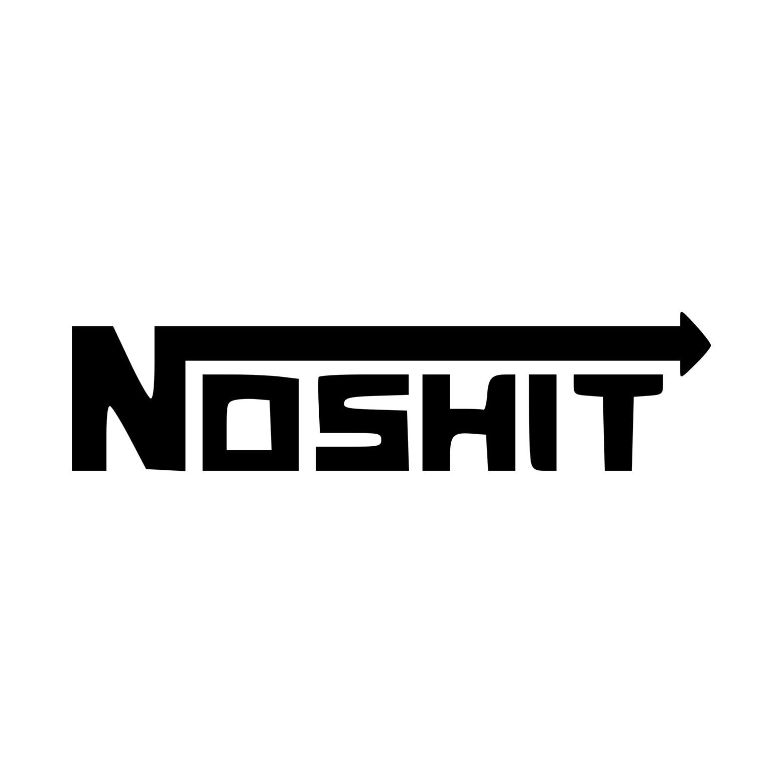 Black No Shit vinyl sticker decal on a white background.