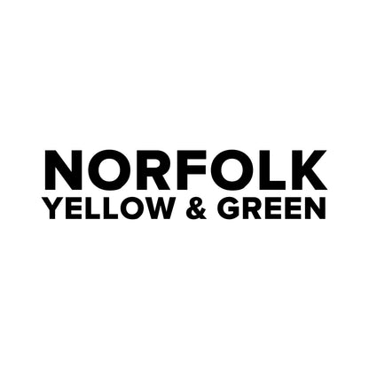 Norwich City – NORFOLK YELLOW & GREEN Sticker – Car Window Decal – black sticker design on white background