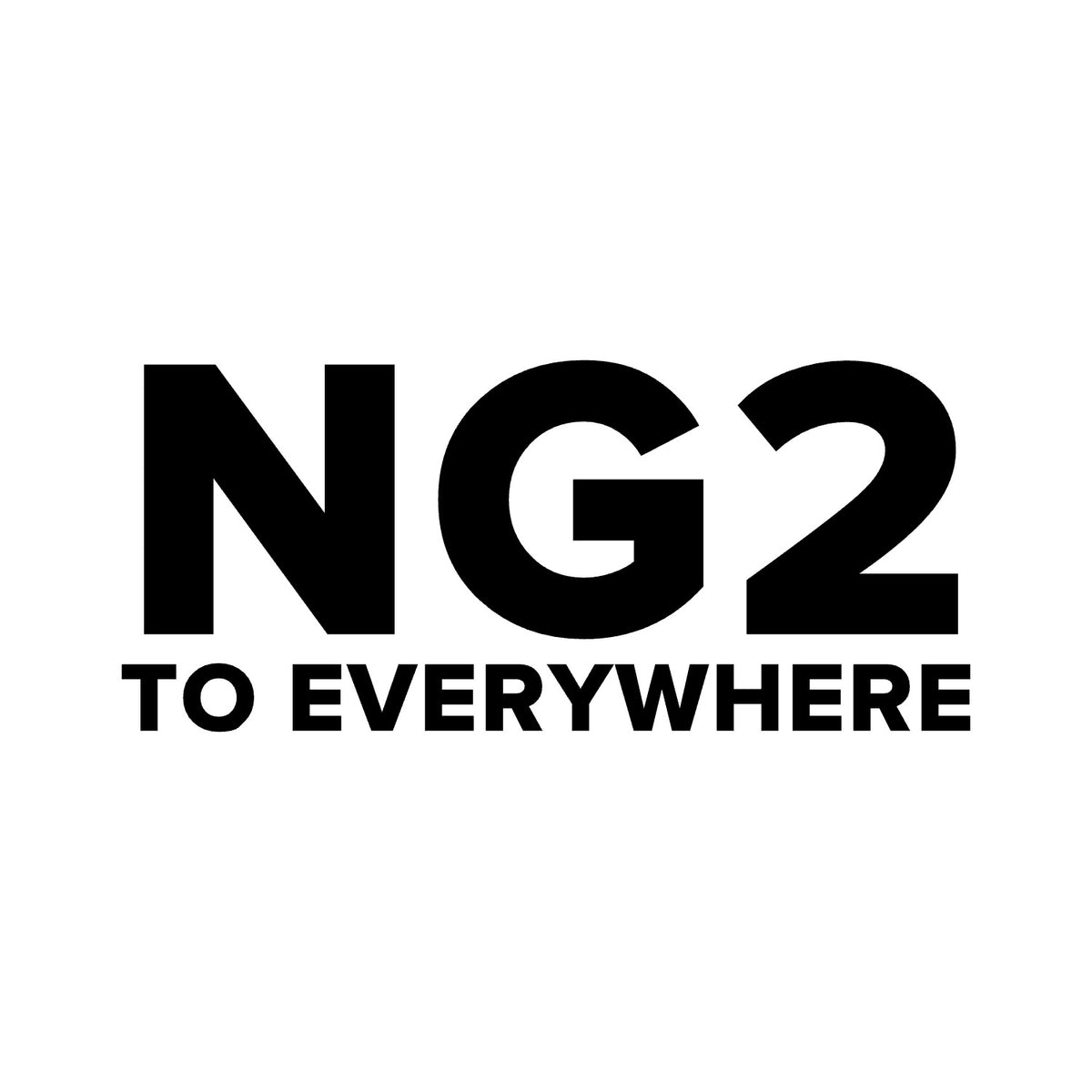 Nottingham Forest – NG2 TO EVERYWHERE Sticker – Car Window Decal – black sticker design on white background