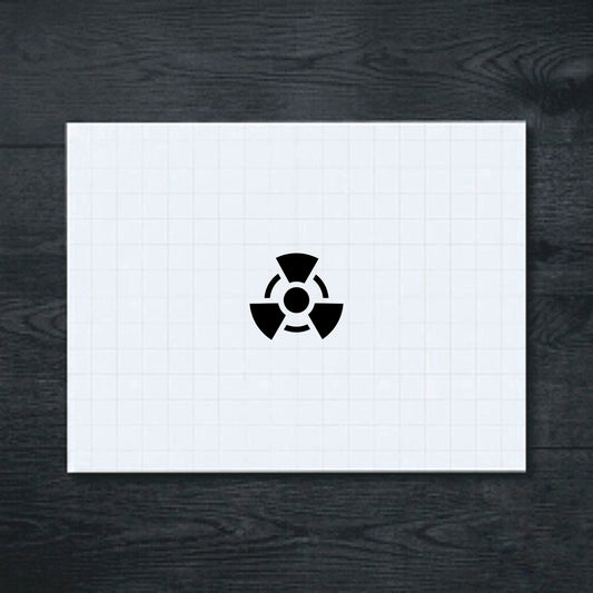 Black Nuclear Warning Symbol vinyl sticker
