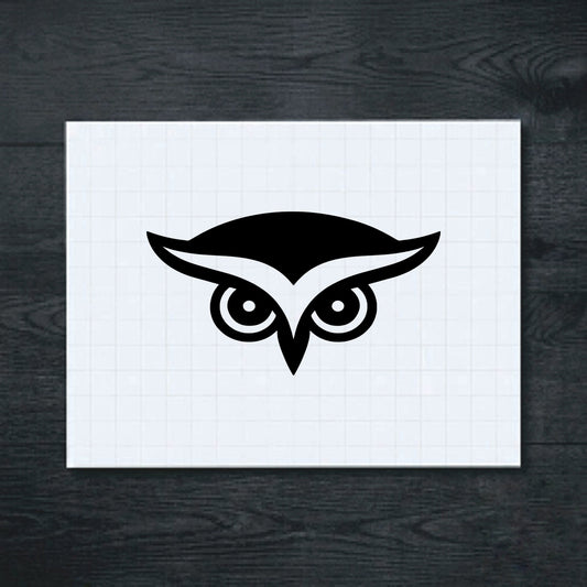 Black Owl Eyes vinyl sticker