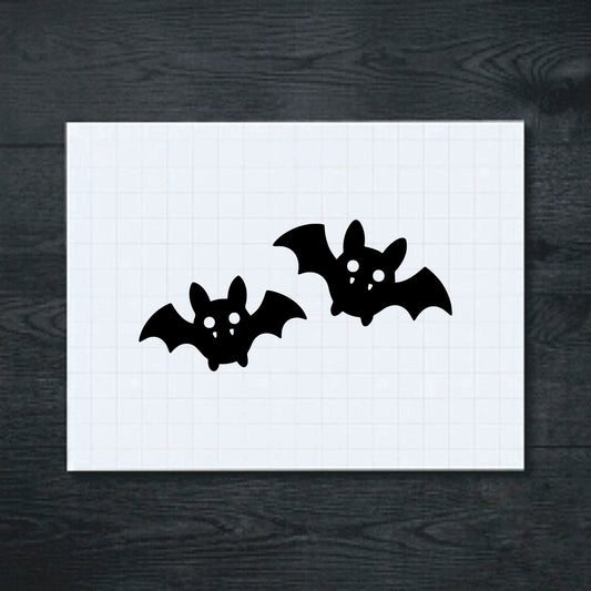 Black Pair of Bats vinyl sticker