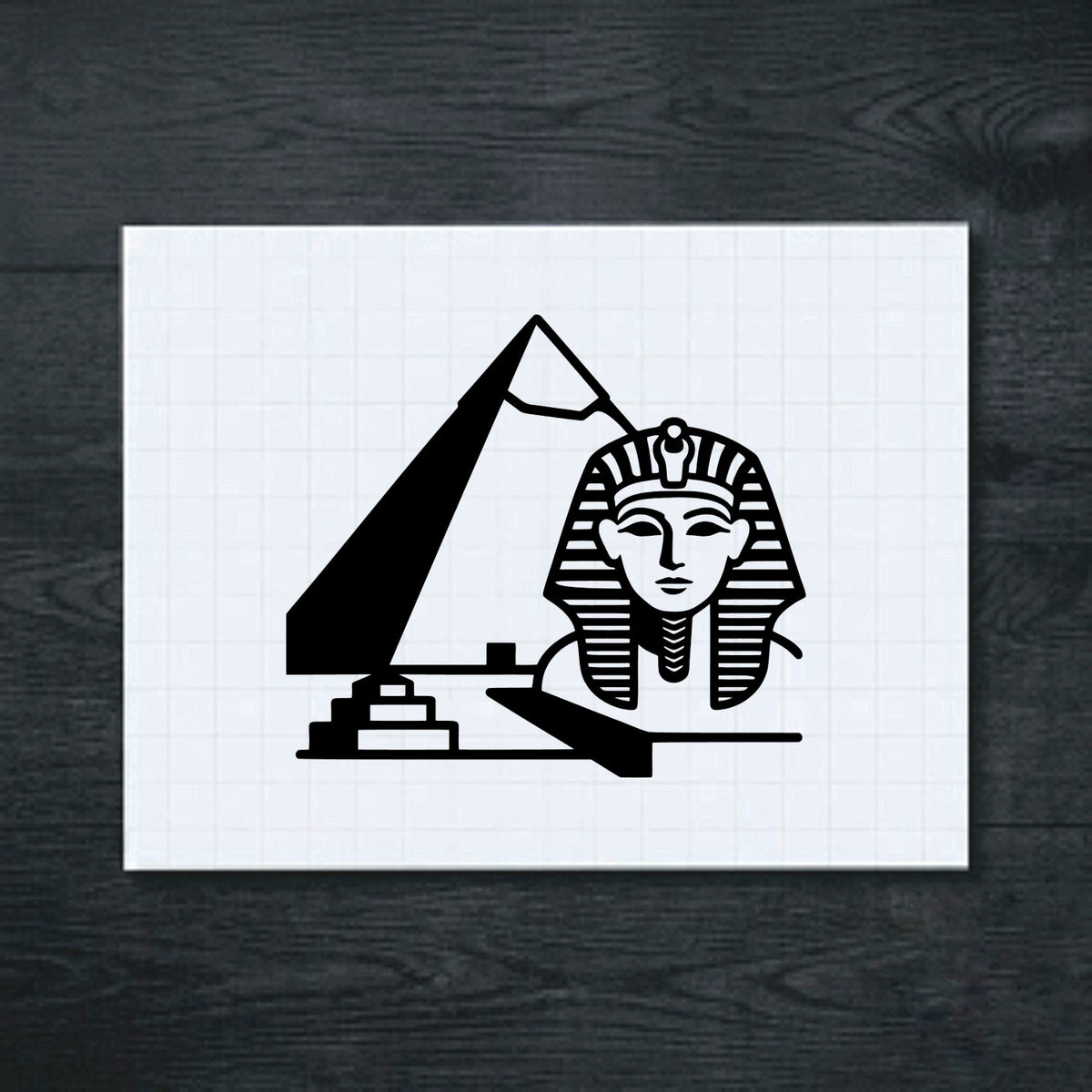 Black Pharaoh and Pyramid vinyl sticker