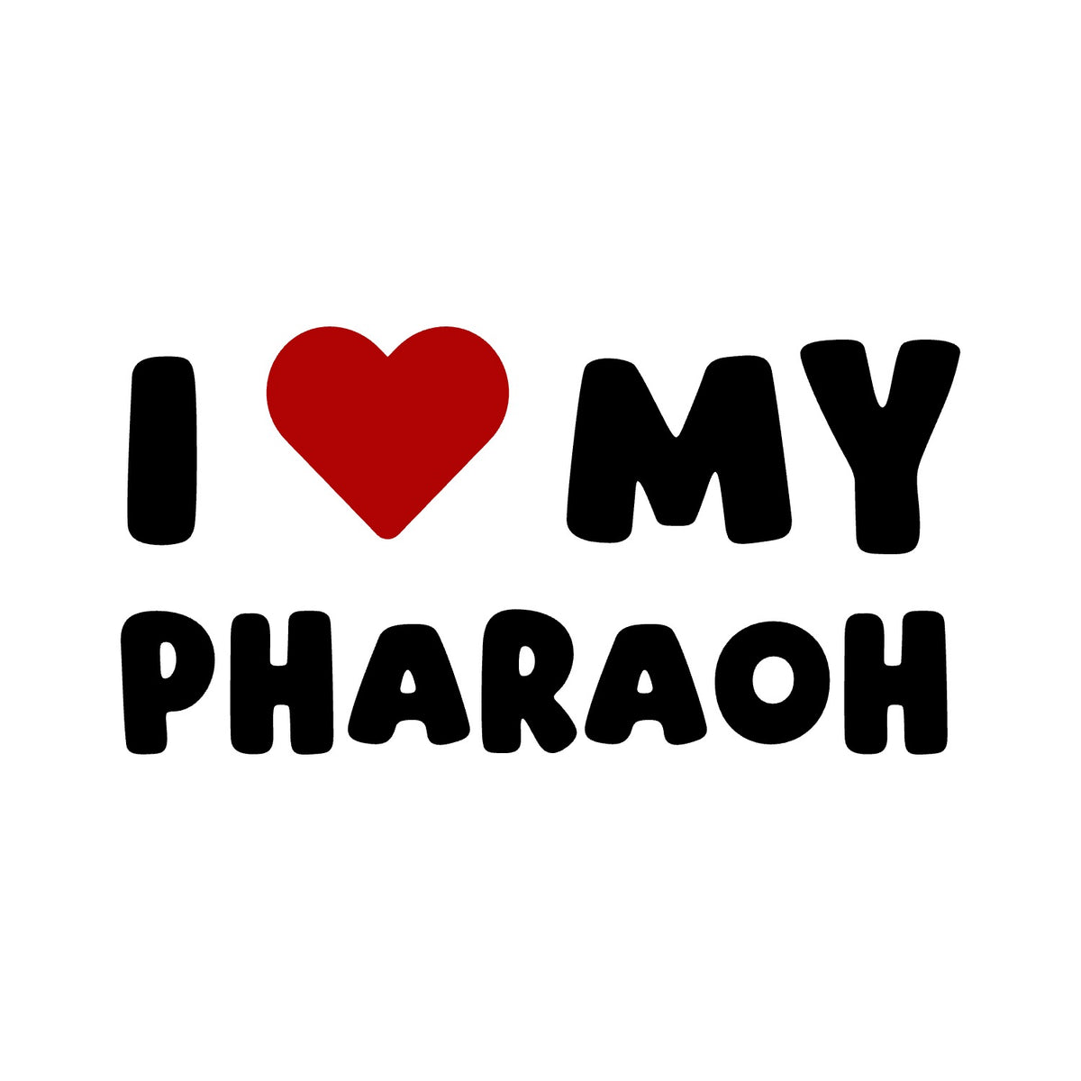 Pharaoh – I LOVE MY DOG Sticker – Car Window Decal – black sticker design on white background