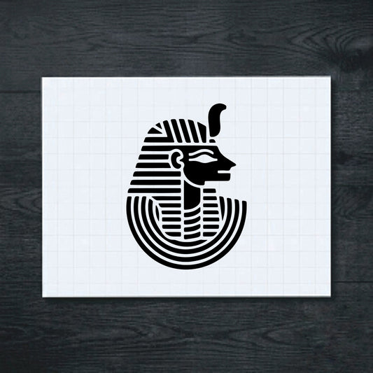 Black Egyptian Pharaoh Vinyl Sticker