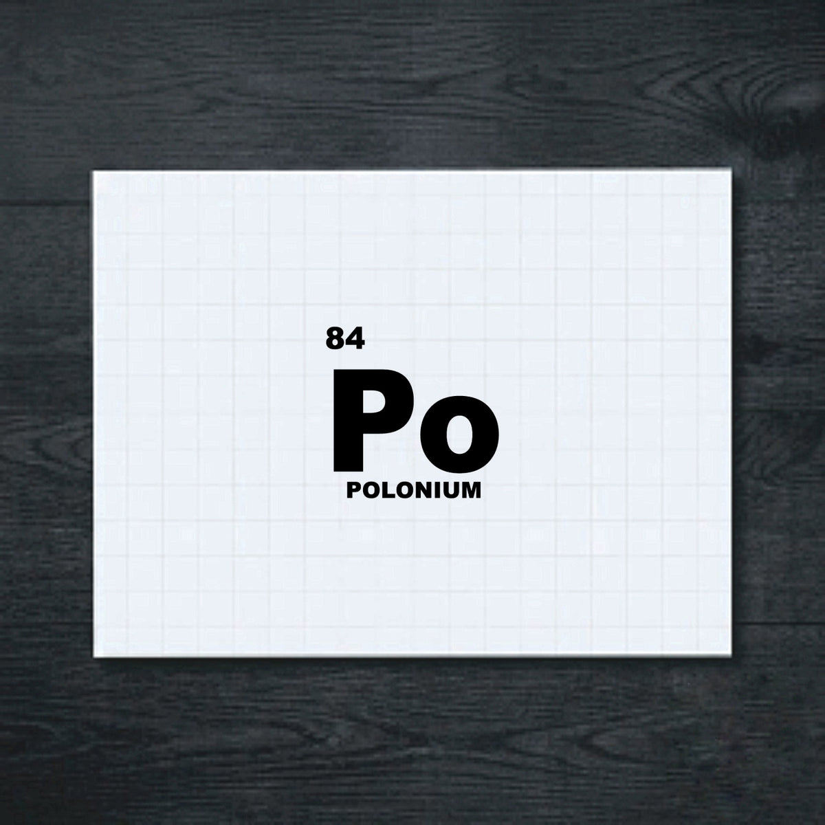 Black Polonium vinyl sticker