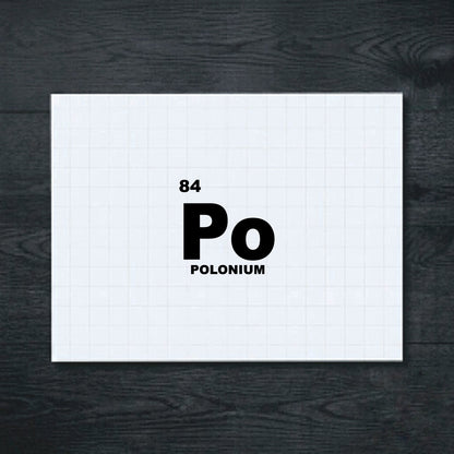 Black Polonium vinyl sticker