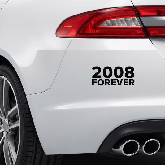 Portsmouth – 2008 FOREVER Sticker – Car Window Decal – Black vinyl bumper decal on car