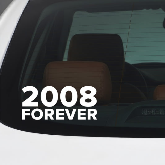 Portsmouth – 2008 FOREVER Sticker – Car Window Decal – White vinyl car window sticker