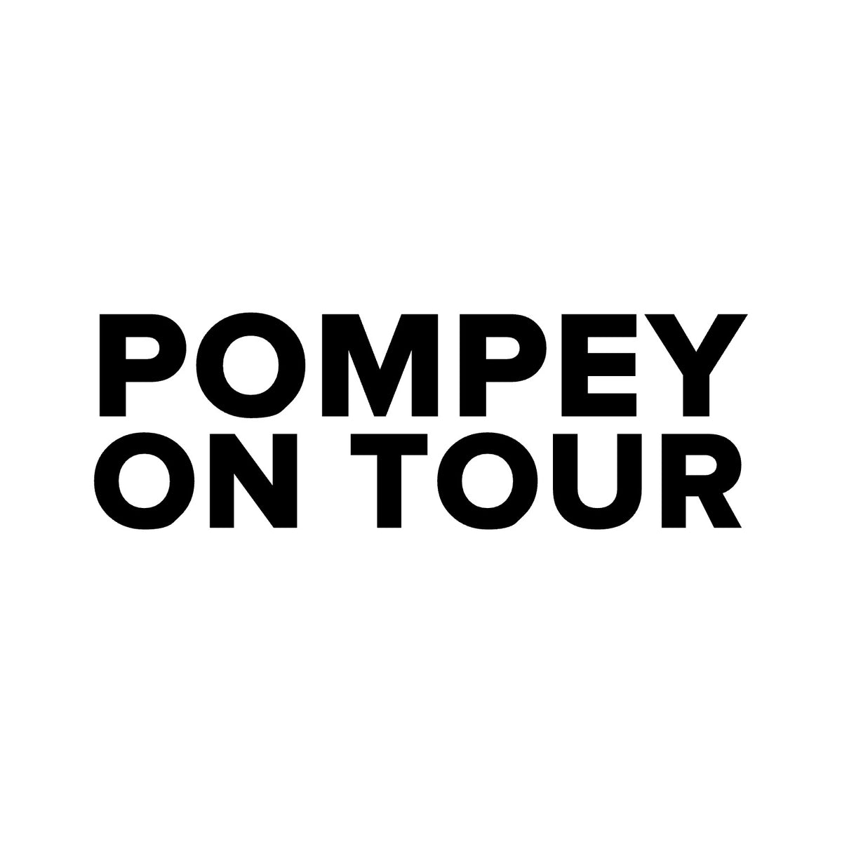 Portsmouth – POMPEY ON TOUR Sticker – Car Window Decal – black sticker design on white background