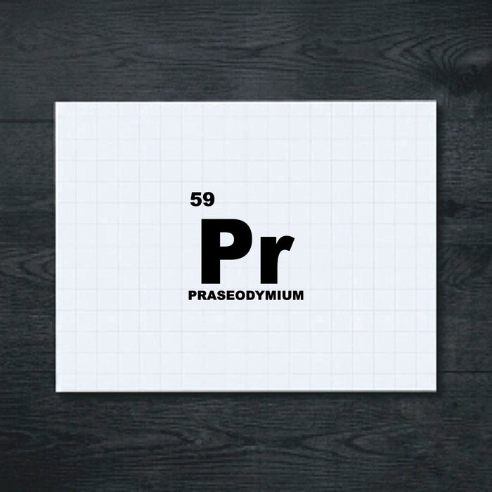 Black Praseodymium Periodic Table vinyl sticker