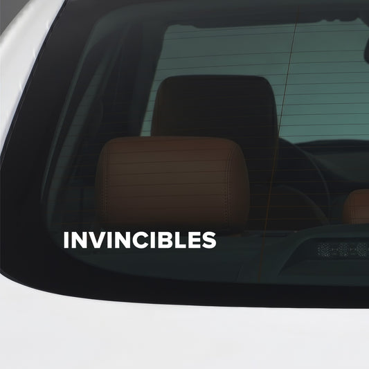 Preston North End – INVINCIBLES Sticker – Car Window Decal – White vinyl car window sticker