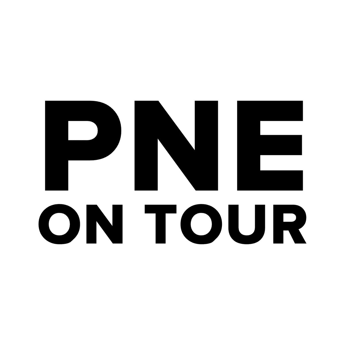 Preston North End – PNE ON TOUR Sticker – Car Window Decal – black sticker design on white background