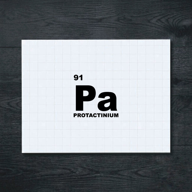 Black Protactinium periodic table sticker