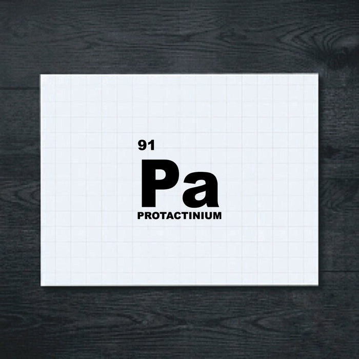 Black Protactinium periodic table sticker