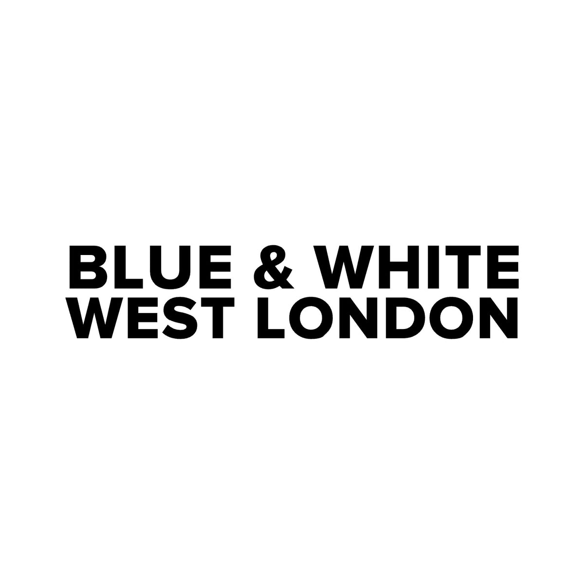 QPR – BLUE & WHITE WEST LONDON Sticker – Car Window Decal – black sticker design on white background