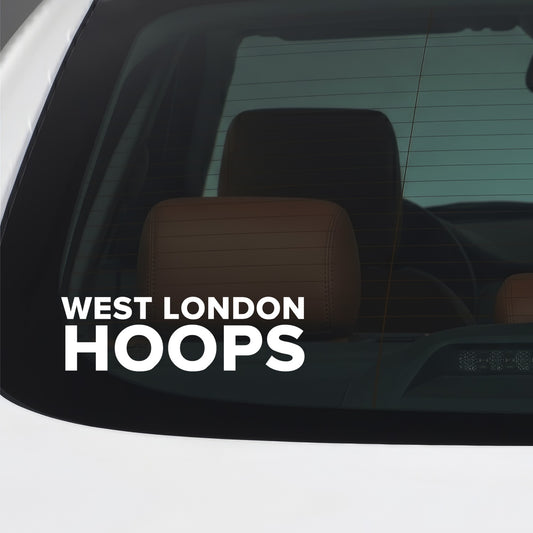 QPR – WEST LONDON HOOPS Sticker – Car Window Decal – White vinyl car window sticker