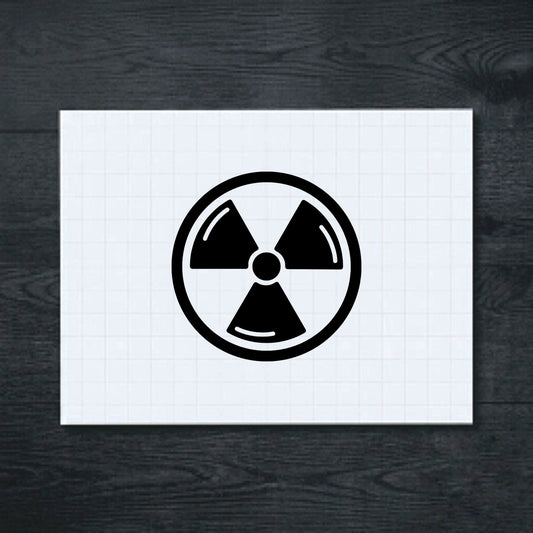 Black radiation symbol vinyl sticker