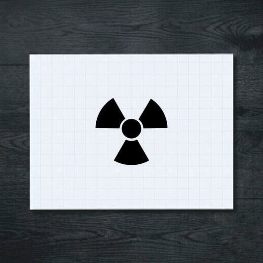 Black radioactive warning symbol vinyl sticker