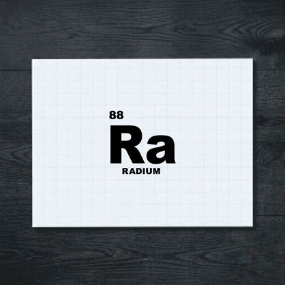 Black Radium Periodic Table vinyl sticker