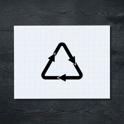 Black recycling symbol vinyl sticker