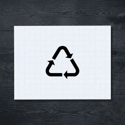 Black recycling symbol vinyl sticker