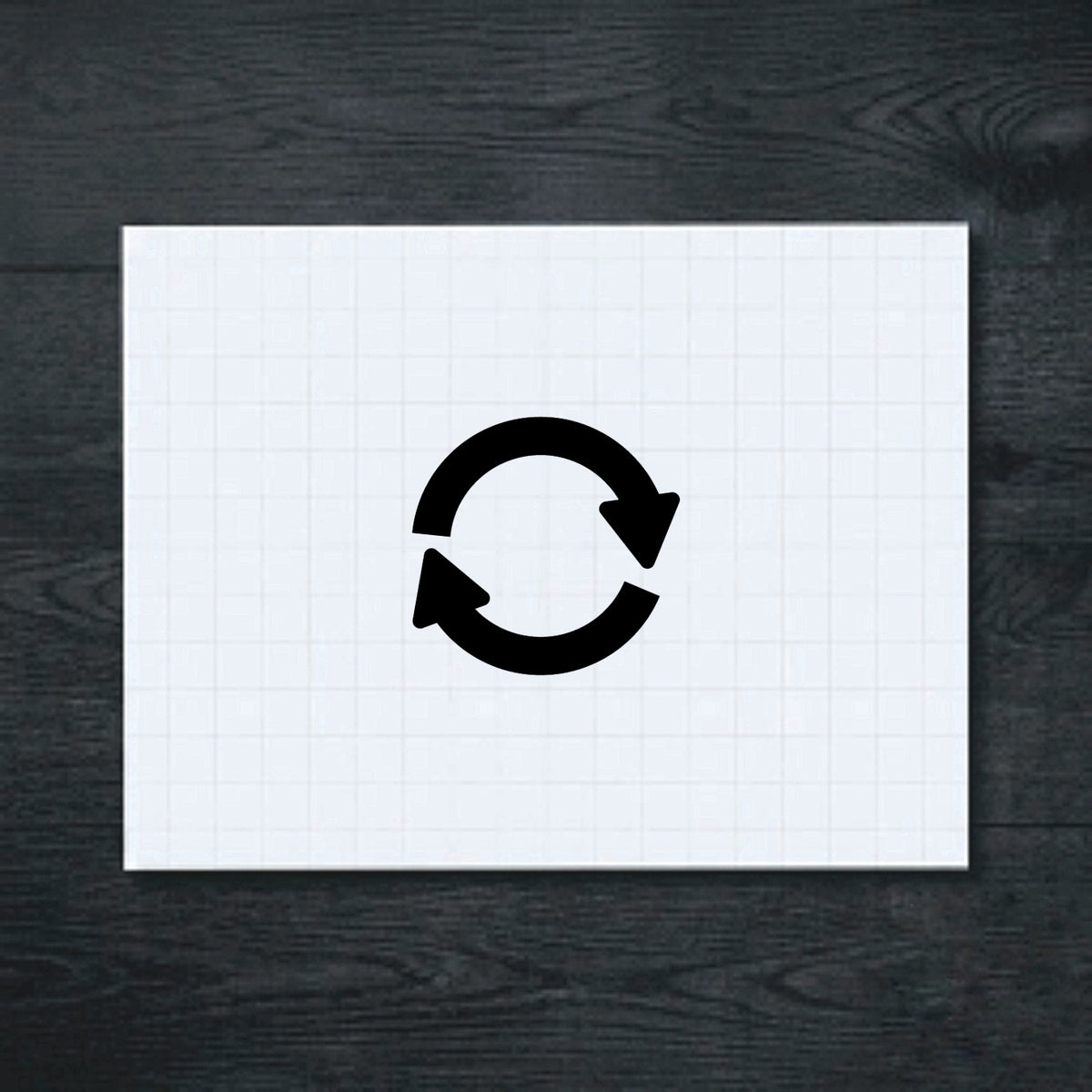 Black Refresh Arrows vinyl sticker